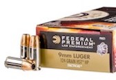 50 Rounds of Federal HST 9mm ammo 124 grain for Glock 43