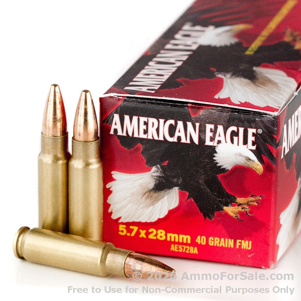 500 Rounds of Discount 40gr TMJ 5.7x28 mm Ammo For Sale by Federal