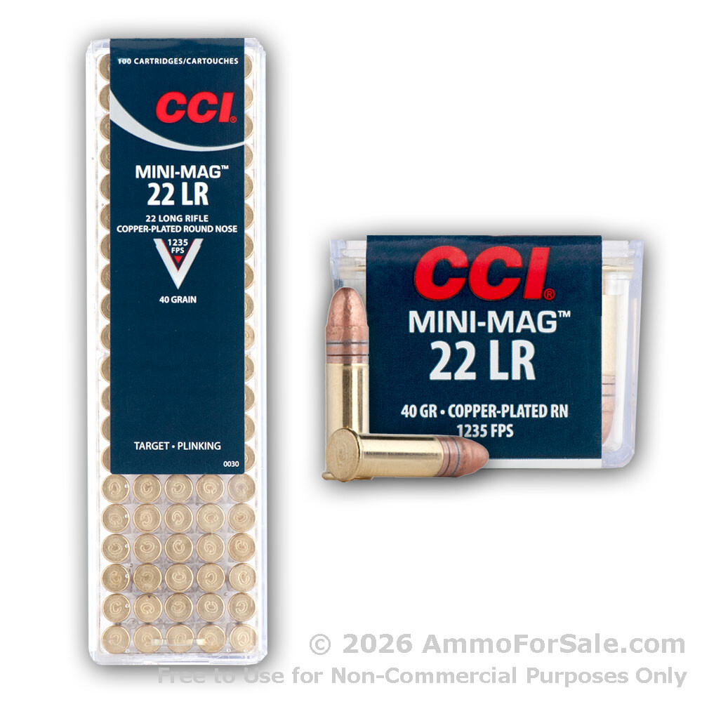 1600 Rounds of Discount 40gr CPRN .22 LR Ammo For Sale by CCI