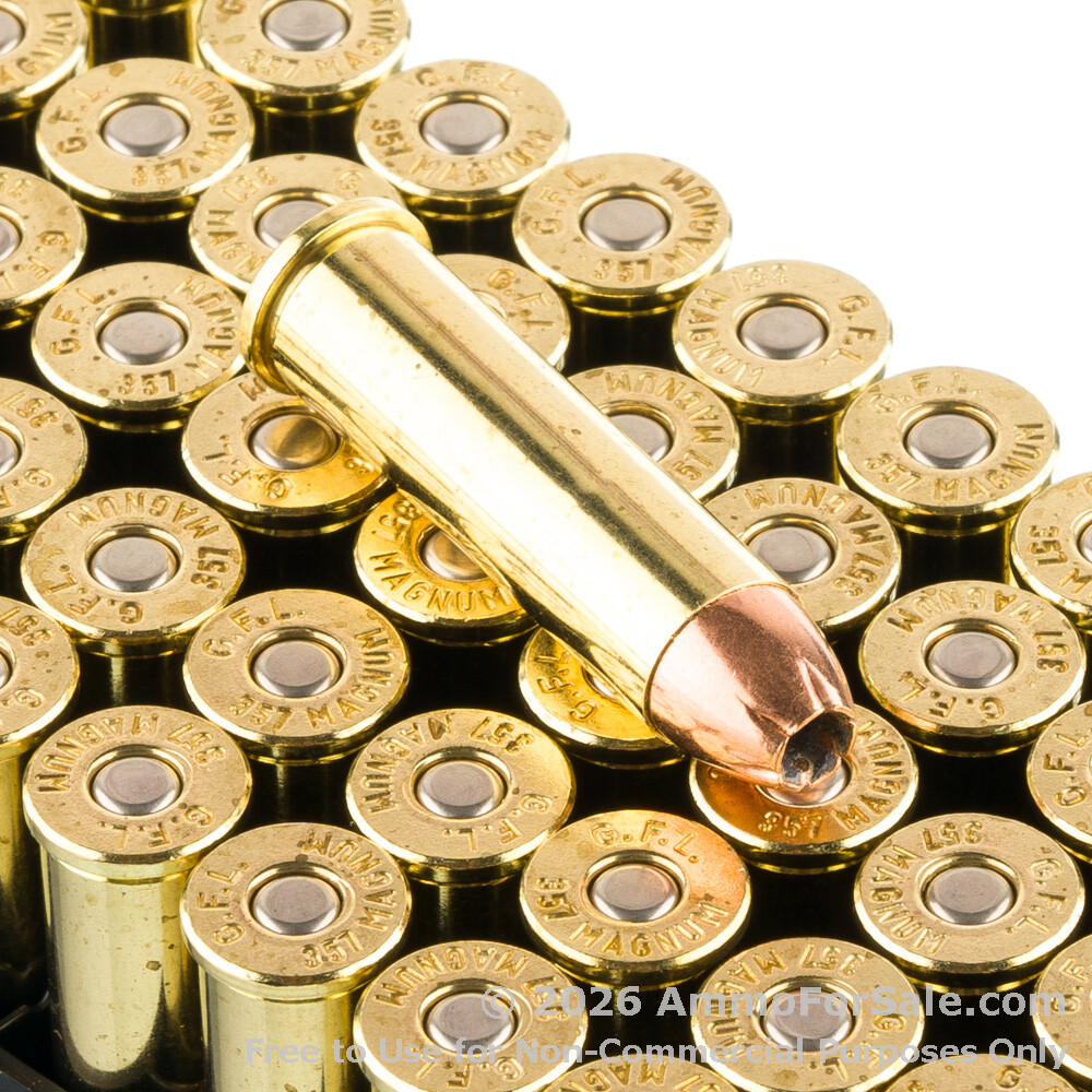 1000 Rds 148gr JHP .357 Mag Ammo by Fiocchi Defense Dynamics