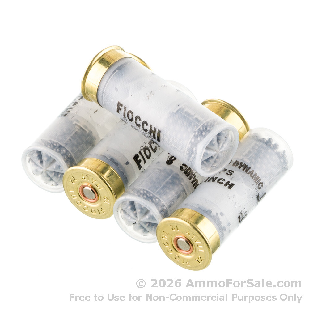 250 Rounds of 1oz #8 shot 12ga Ammo Fiocchi