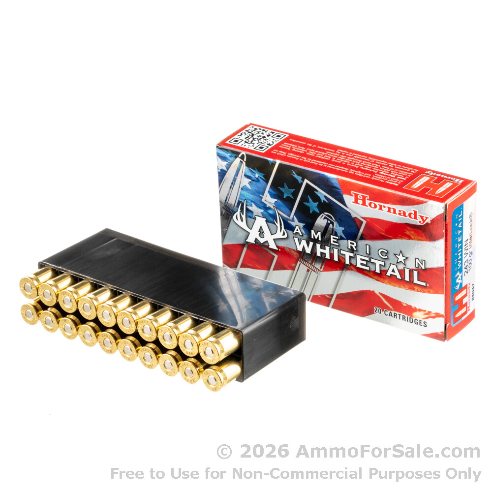 200 Rounds of Discount 100gr InterLock .243 Win Ammo For Sale by Hornady