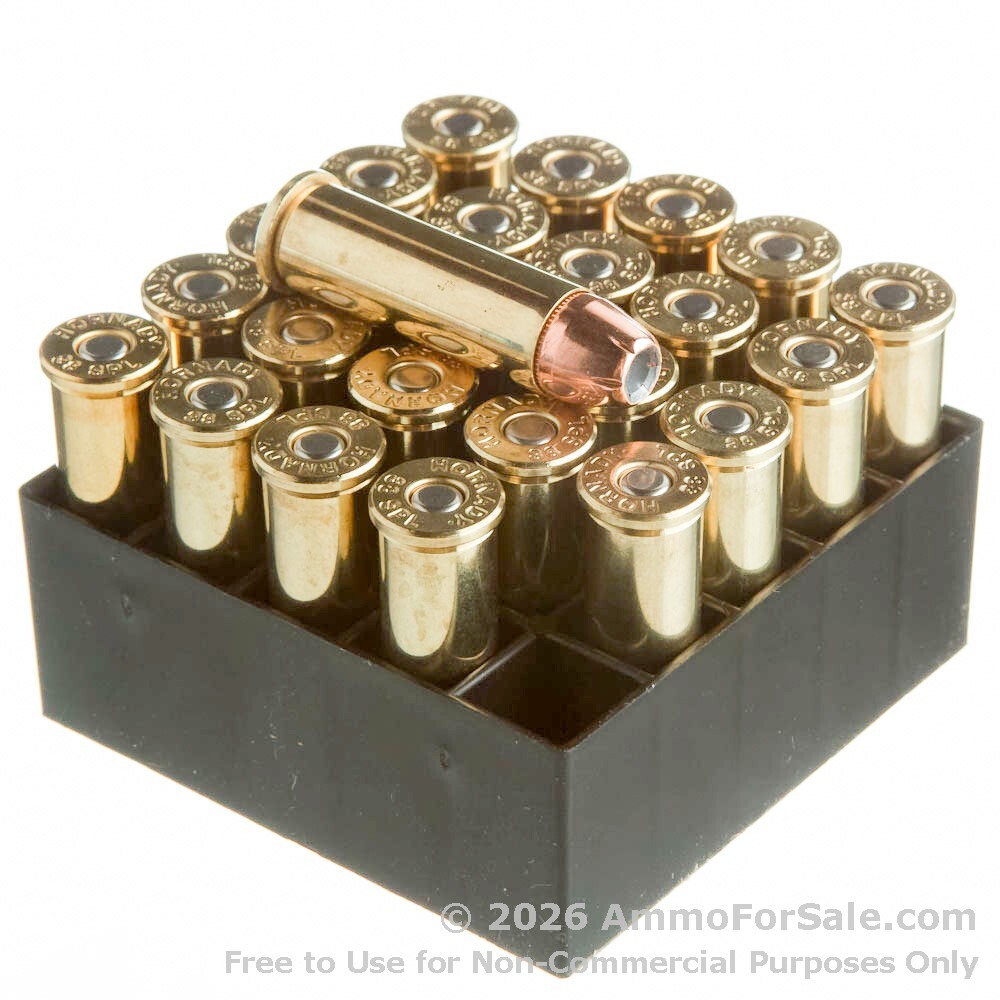 250 Rds 125gr JHP .38 Spl Ammo by Hornady American Gunner
