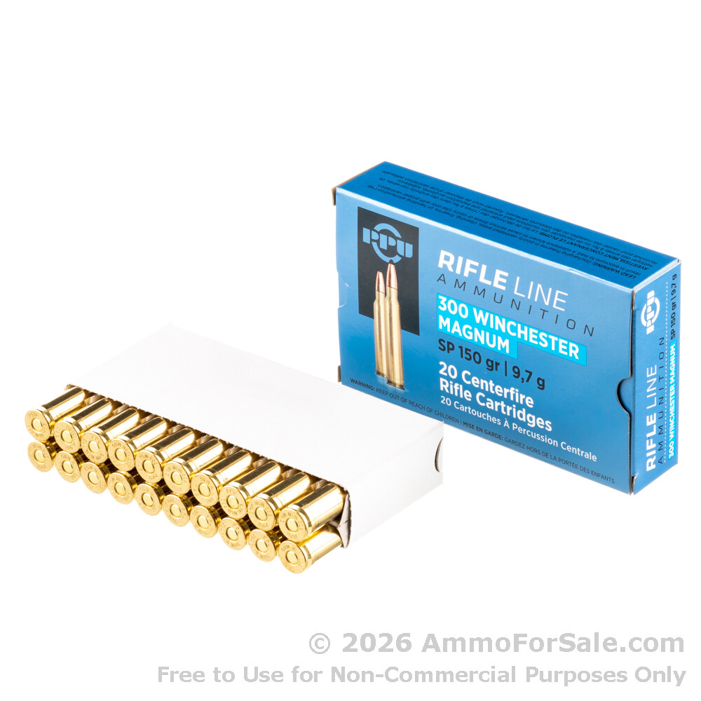 200 Rounds 50 Box 200 Rounds of Discount 150gr SP .300 Win Mag Ammo For Sale by Prvi Partizan