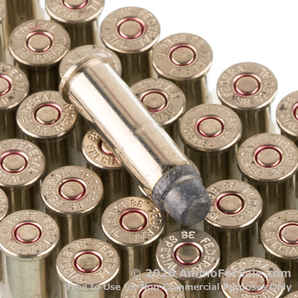1000 Rounds of Discount 158gr LSWC .38 Spl Ammo For Sale by Federal