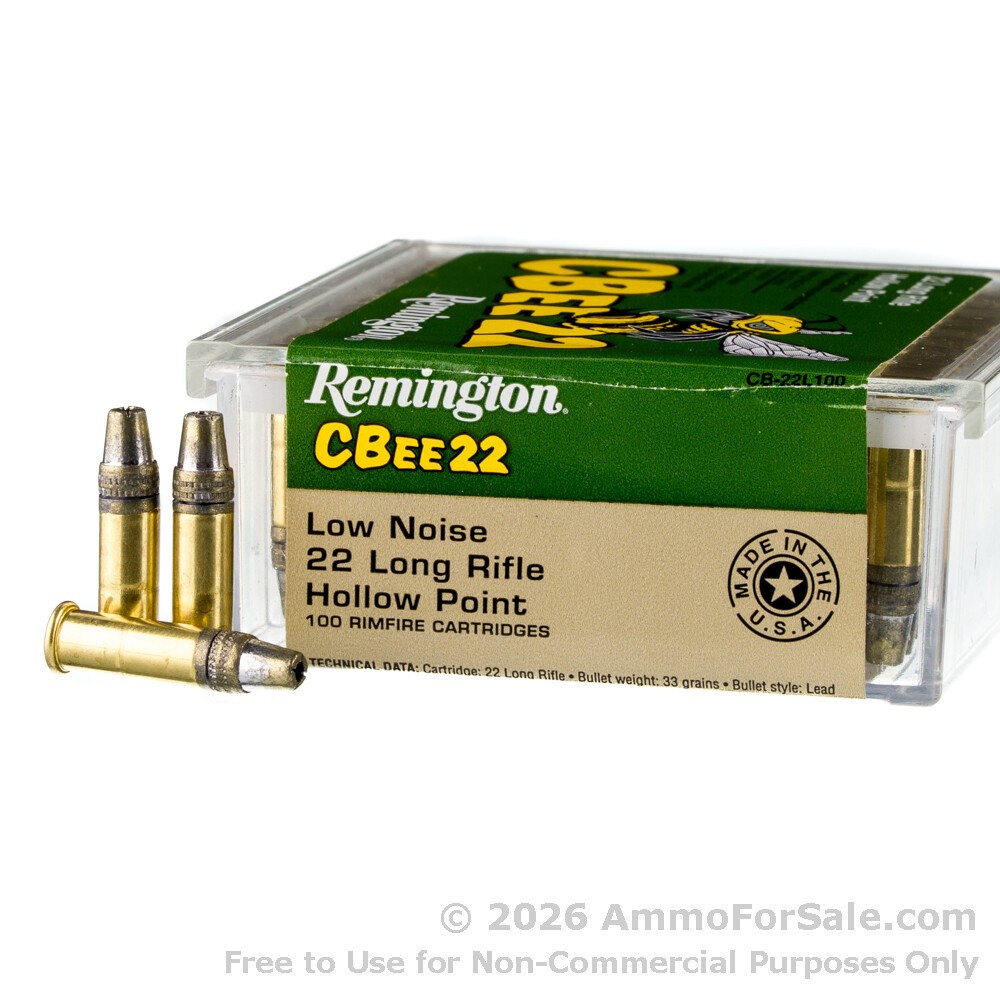 100 Rounds of Discount 33gr HP .22 LR Ammo For Sale by Remington