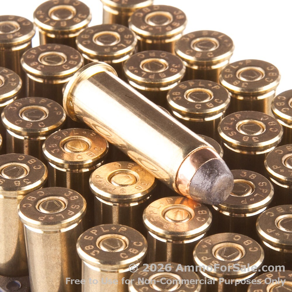 50 Rounds of Discount 125gr SJSP .38 Spl +P Ammo For Sale by Magtech