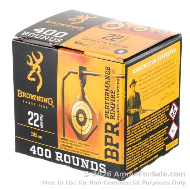 400 Rounds of 36gr CPHP .22 LR Ammo by Browning