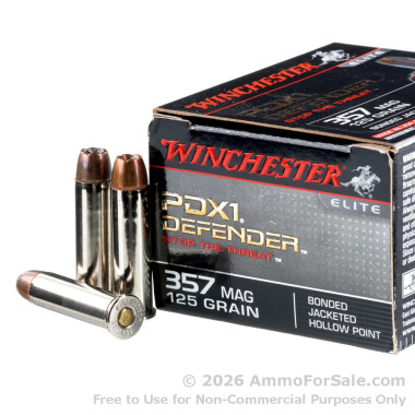 20 Rounds of 125gr JHP .357 Mag Ammo by Winchester