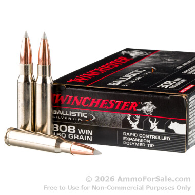 20 Rounds of 150gr Polymer Tipped .308 Win Ammo by Winchester