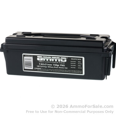 120 Rounds of 150gr FMJ 7.62x51 Ammo by Ammo Inc.