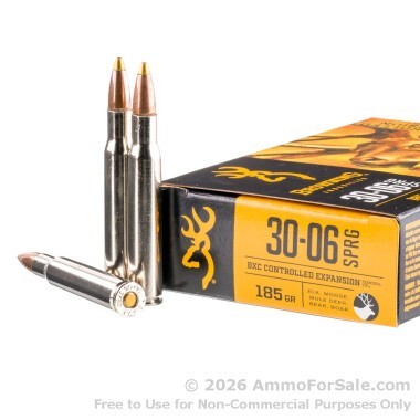 20 Rounds of 185gr Terminal Tip 30-06 Springfield Ammo by Browning