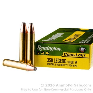20 Rounds of 180gr JSP .350 Legend Ammo by Remington