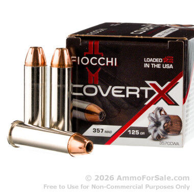20 Rounds of 125gr JHP 357 Magnum Ammo by Fiocchi