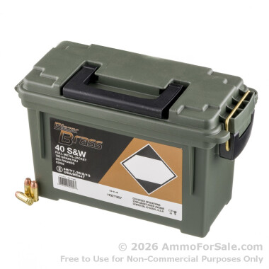 250 Rounds of 180gr FMJ .40 S&W Ammo by Blazer Brass in Field Box
