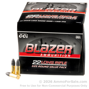 5250 Rounds of 38gr LRN 22 LR Ammo by Blazer