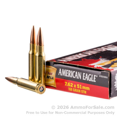 20 Rounds of 168gr OTM 7.62x51mm Ammo by Federal