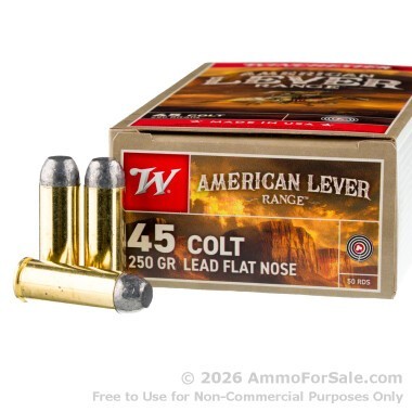 500 Rounds of 250gr LFN .45 Long Colt Ammo by Winchester American Lever Range