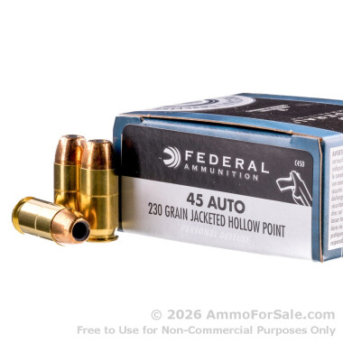 20 Rounds of 230gr JHP .45 ACP Ammo by Federal