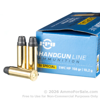500 Rounds of 158gr LSWCHP .38 Spl Ammo by Prvi Partizan