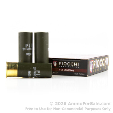 5 Rounds of 1 ounce Slug 12ga Ammo by Fiocchi