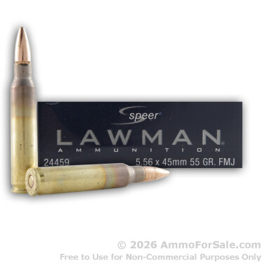 500  Rounds of 55gr FMJ 5.56x45 Ammo by Speer