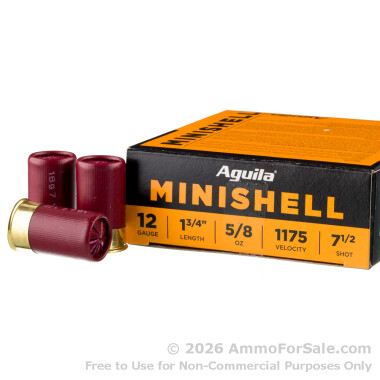 250 Rounds of Bulk 5/8 ounce #7 1/2 shot 12ga Ammo by Aguila