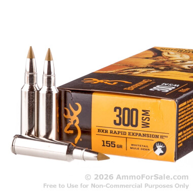 300 WSM - 155 Grain Polymer Tipped - Browning BXR - 20 Rounds