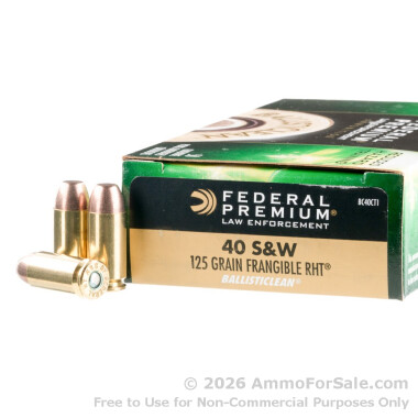 50 Rounds of 125gr Frangible .40 S&W Ammo by Federal