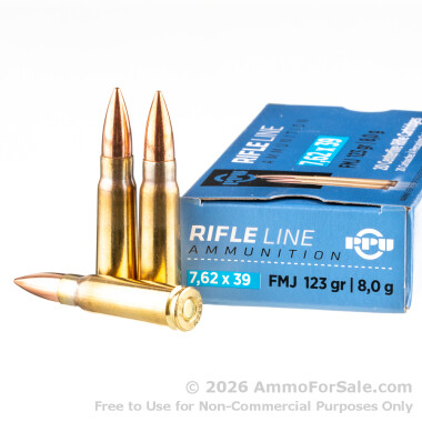 1000 Rounds of 123gr FMJ 7.62x39mm Ammo by Prvi Partizan