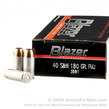 50 Rounds of 180gr FMJ .40 S&W Ammo by CCI