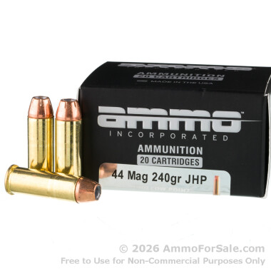 200 Rounds of 240gr JHP .44 Mag Ammo by Ammo Inc.