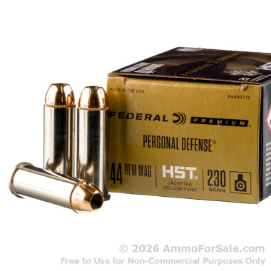 20 Rounds of 230gr JHP .44 Mag Ammo by Federal