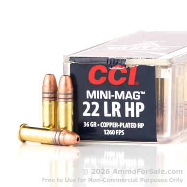 5000 Rounds of 36gr CPHP .22 LR Ammo by CCI