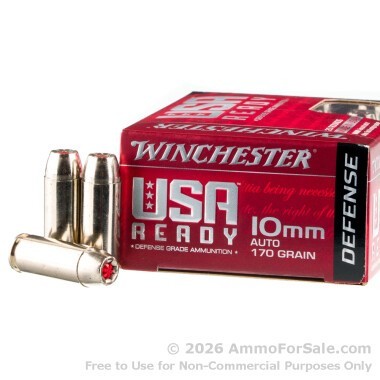 20 Rounds of 170gr JHP 10mm Ammo by Winchester