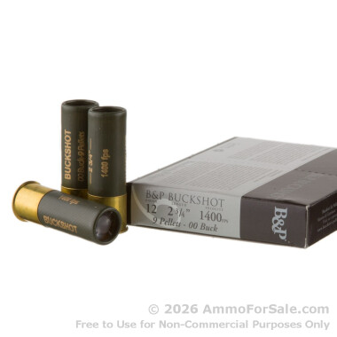10 Rounds of 2-3/4" 1 1/5 ounce #00 Buck 12ga Ammo by Baschieri & Pellagri