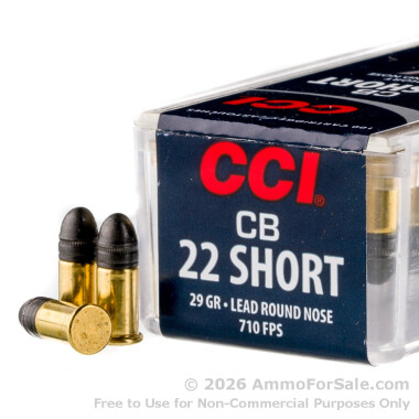100 Rounds of 29gr LRN .22 Short Ammo by CCI