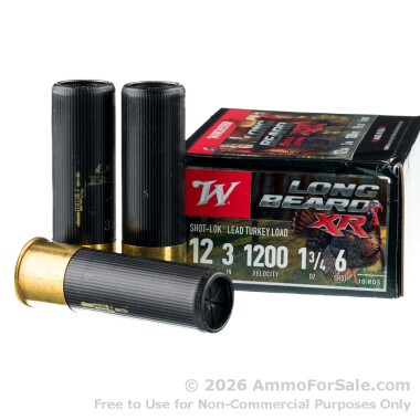 10 Rounds of 1 3/4 ounce #6 shot 12ga Ammo by Winchester