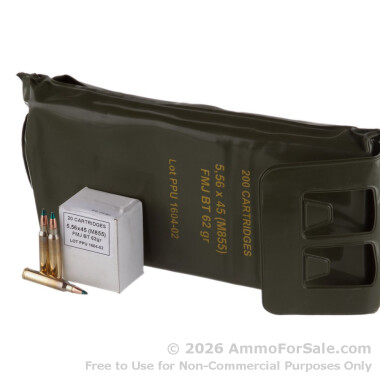 1000 Rounds of 62gr FMJBT M855 5.56x45 Ammo in Battle Packs by Prvi Partizan