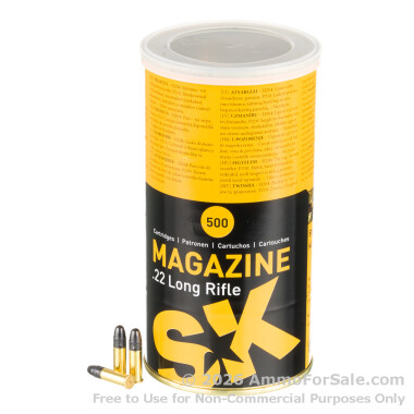 500 Rounds of 40gr LRN .22 LR Ammo by SK