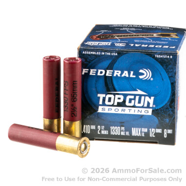250 Rounds of 1/2 ounce #8 shot .410 Ammo by Federal