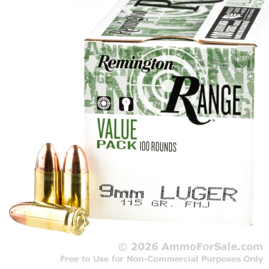 600 Rounds of 115gr FMJ 9mm Ammo by Remington