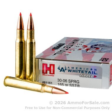 20 Rounds of 165gr SST 30-06 Springfield Ammo by Hornady Whitetail 