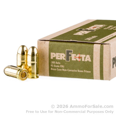 380 Auto - 95 gr FMJ - Fiocchi Perfecta - 1000 Rounds