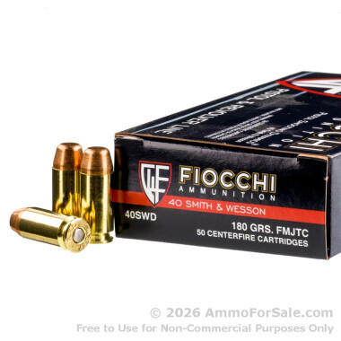 1000 Rounds of 180gr FMJ .40 S&W Ammo by Fiocchi