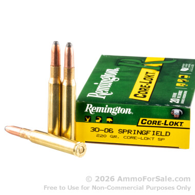 200 Rounds of 220gr SP 30-06 Ammo by Remington