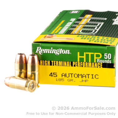 50 Rounds of 185gr JHP .45 ACP Ammo by Remington