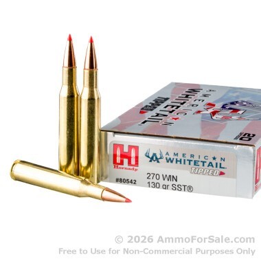 20 Rounds of 130gr SST .270 Win Ammo by Hornady
