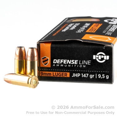 50 Rounds of 147gr JHP 9mm Ammo by Prvi Partizan