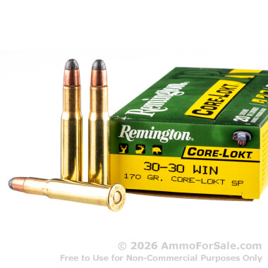20 Rounds of 170gr Core-Lokt SP 30-30 Win Ammo by Remington